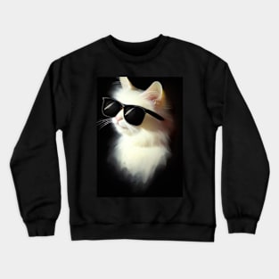 Cat with Sunglasses Crewneck Sweatshirt